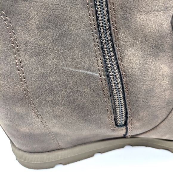 Sonoma Mayfly Hidden Wedge Brown Ankle Boots Women's Size 9.5 - Picture 6 of 7